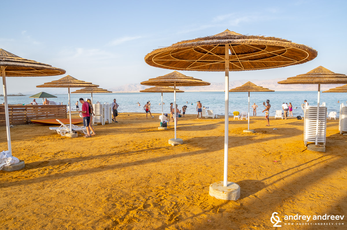 The beach of Ein Bokek - Dead Sea beach