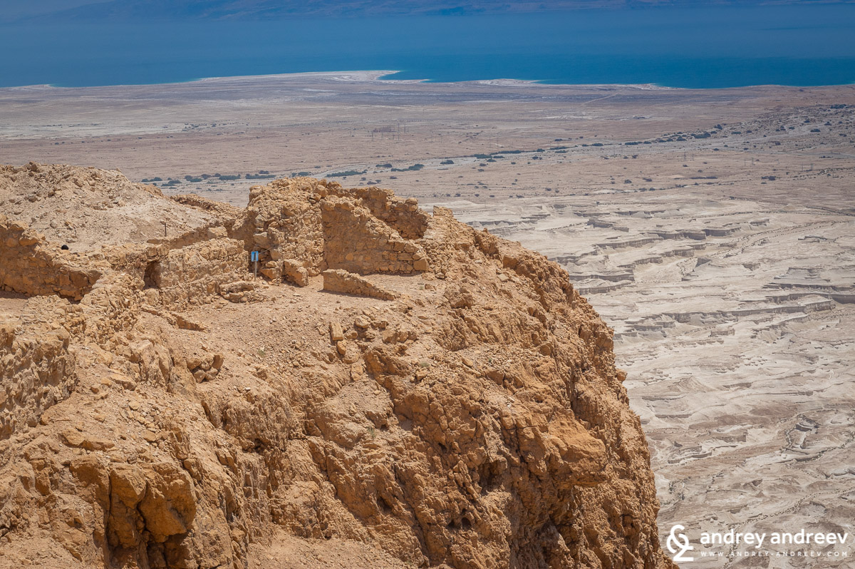 View from Masada of Dead Sea