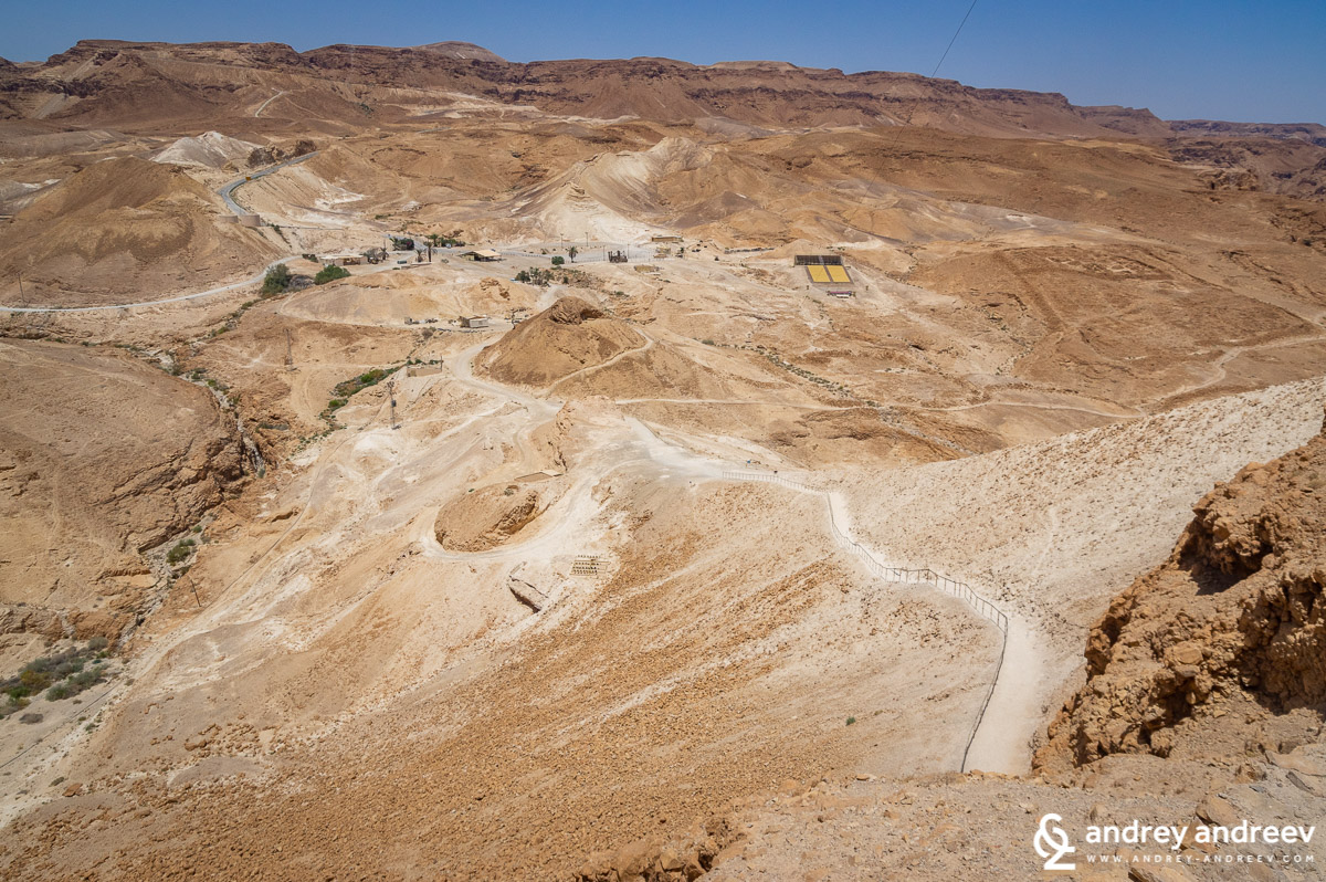 The western parking lot of Masada fortress