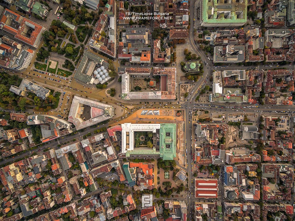 Central Sofia seen from the Air