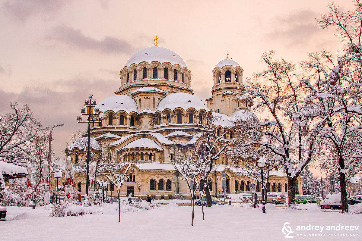 St. Alexander Nevsky cathedral in the winter