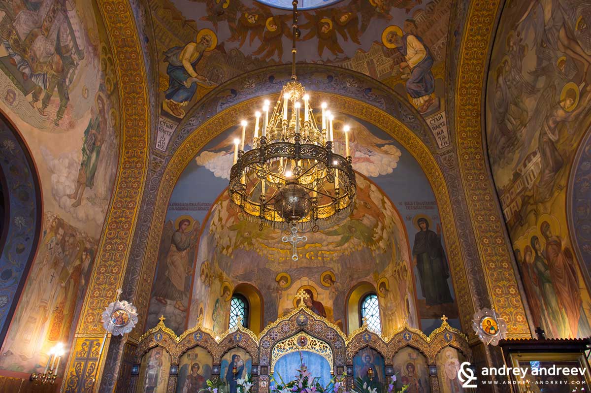 The interior of the Russian church