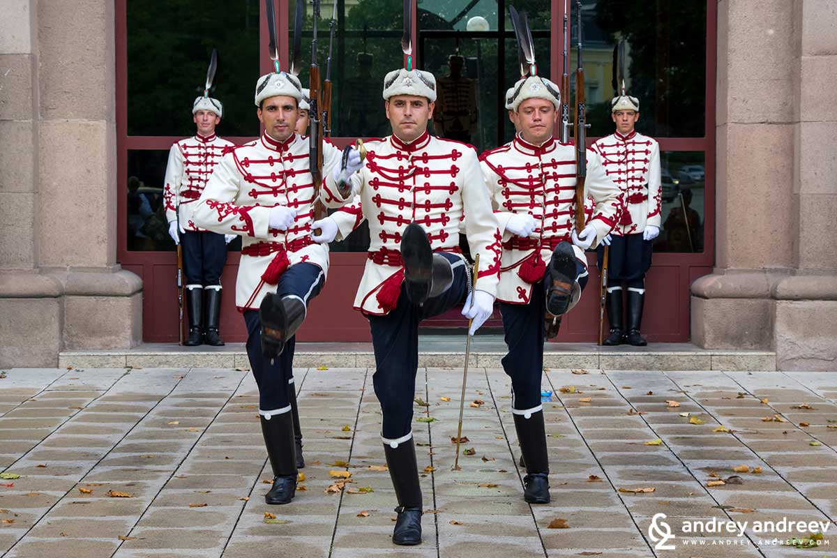 Change of guards in front of the Presidency in Sofia
